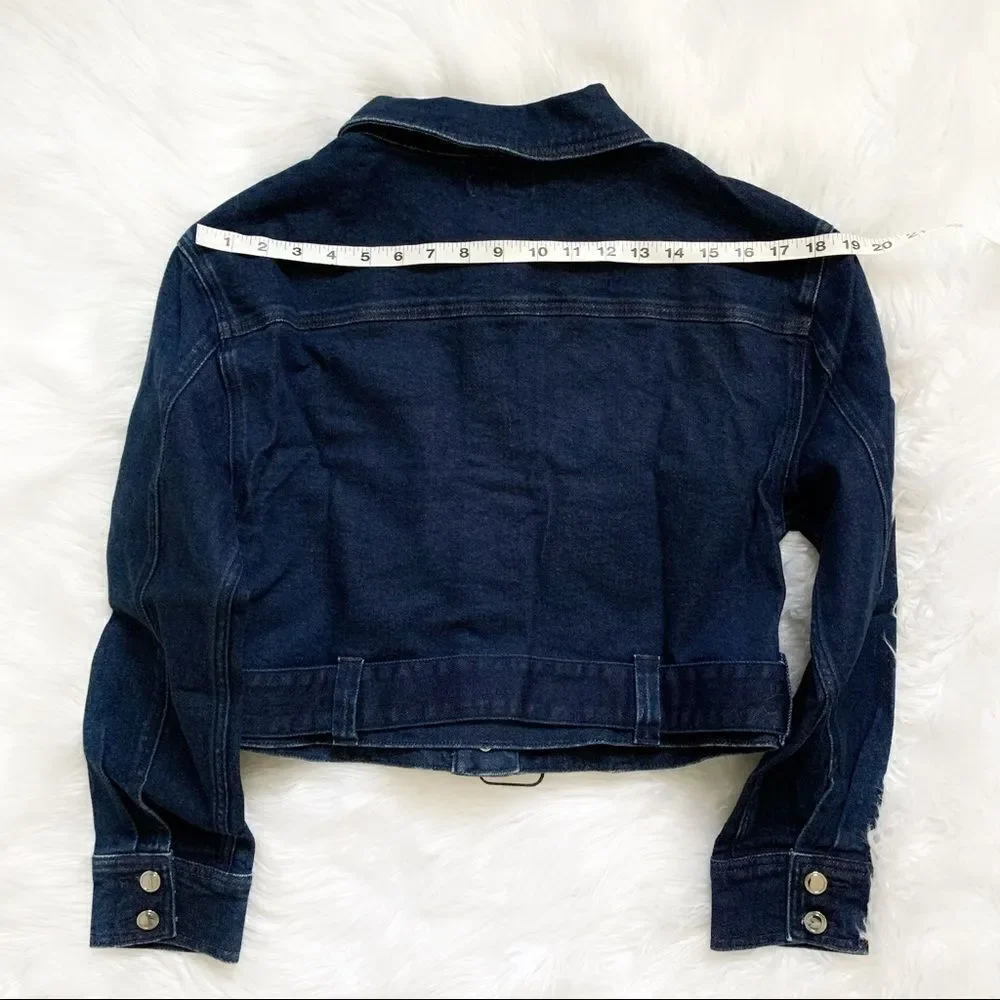 GOOD AMERICAN Cropped Denim Jacket!